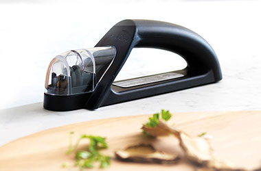 Banish blunt kitchen knives with the Signature Hand-Held Knife Sharpener