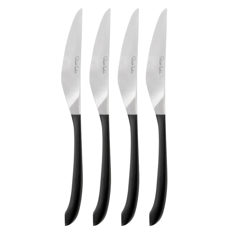 Contour Noir Satin Steak Knife, Set of 4 (Plain Edged)