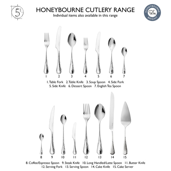 Honeybourne Bright Cutlery Set, 84 Piece for 12 People