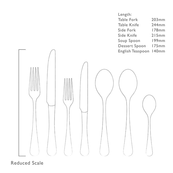 Radford Air Bright Cutlery Set, 56 Piece for 8 People