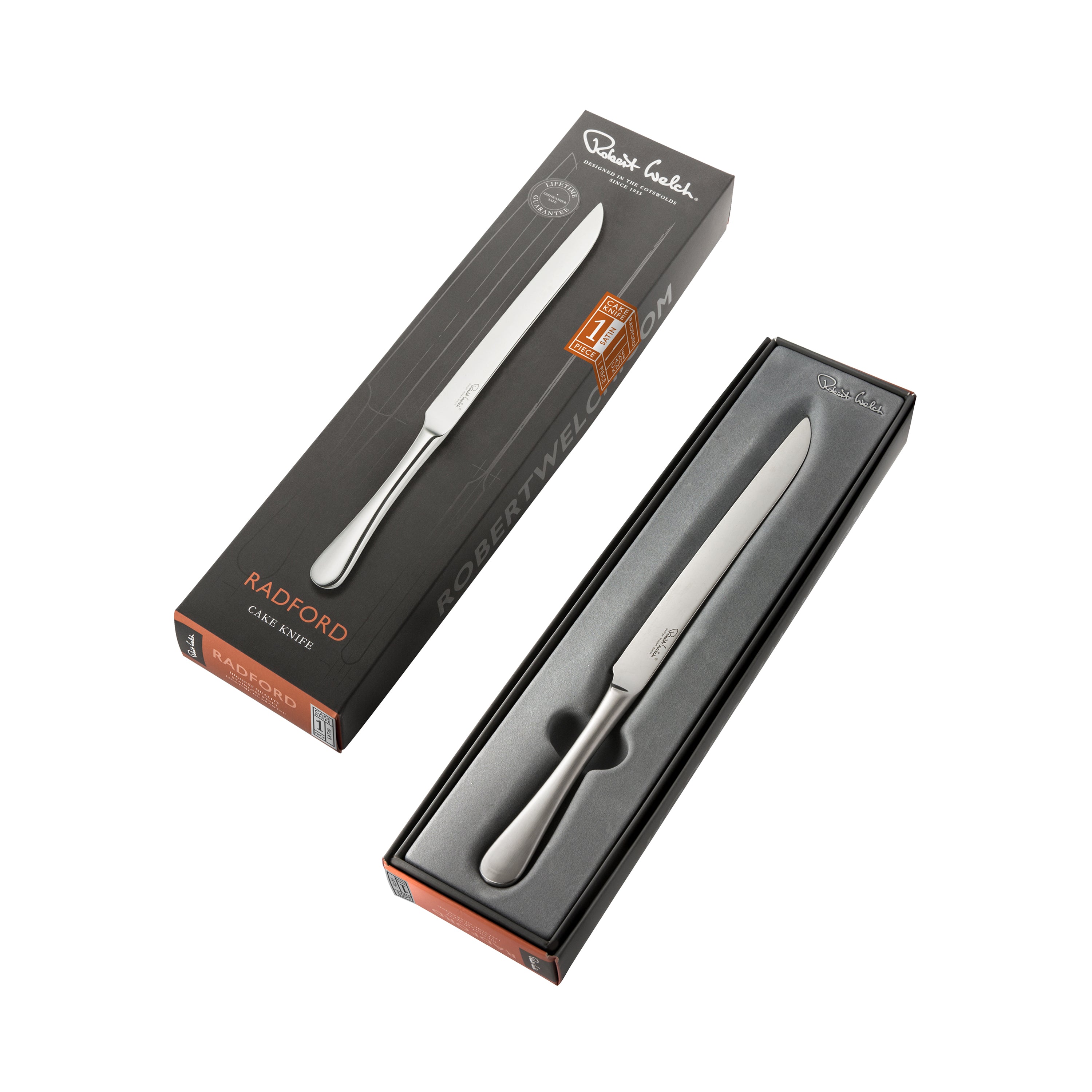 Radford Satin Cake Knife Cutlery Gift Boxed Robert Welch Designs Ltd
