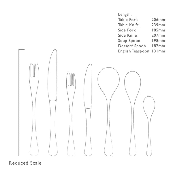 RW2 Satin Cutlery Set, 84 Piece for 12 People