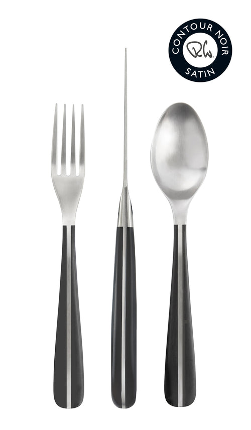 Contour Noir Satin Cutlery