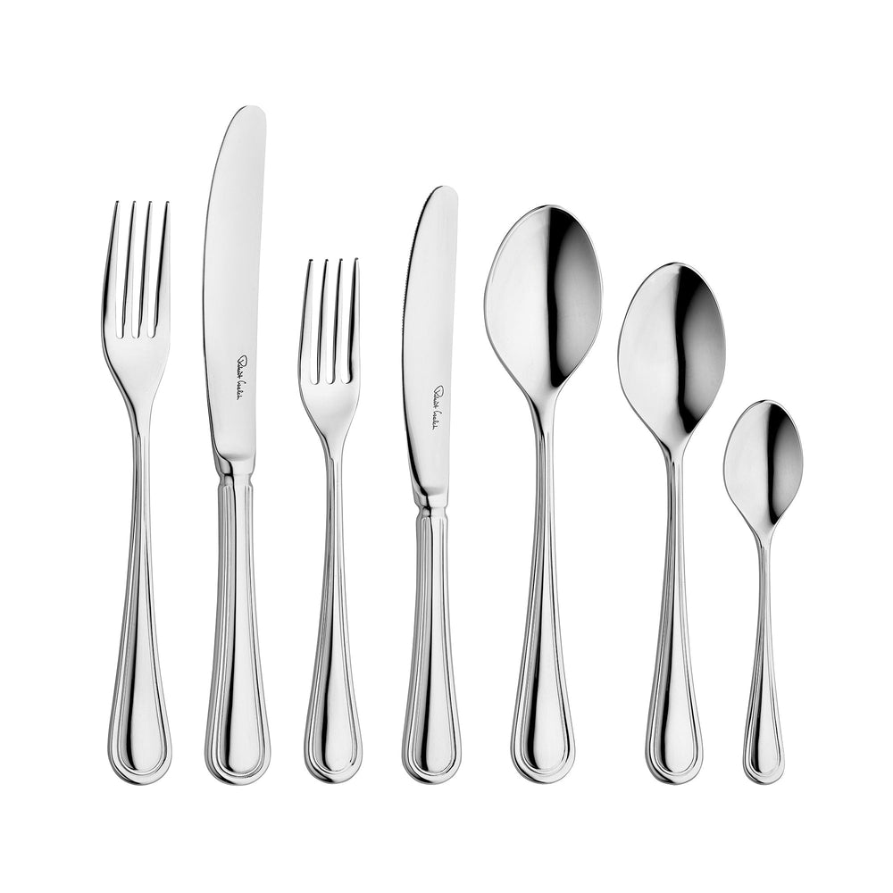 Aston Bright Cutlery Set, 96 Piece for 12 People - 12 Free Steak Knives