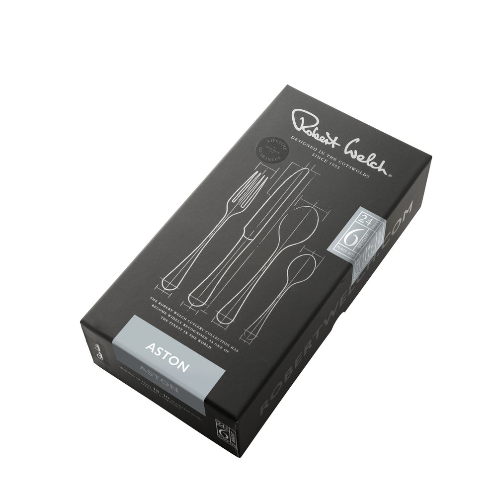 Aston Bright Cutlery Set, 30 Piece for 6 People - 6 Free Steak Knives