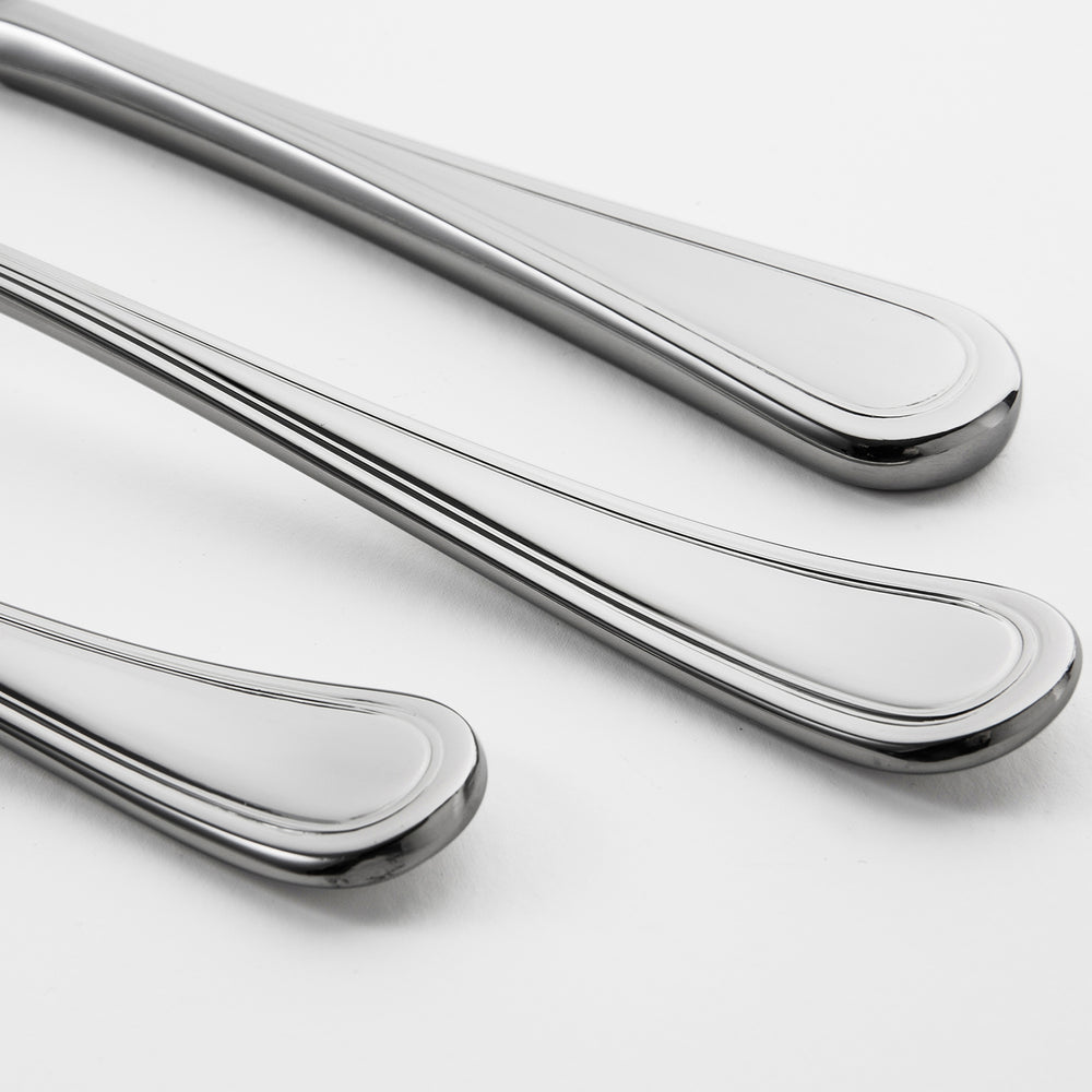 Aston Bright Cutlery Set, 96 Piece for 12 People - 12 Free Steak Knives
