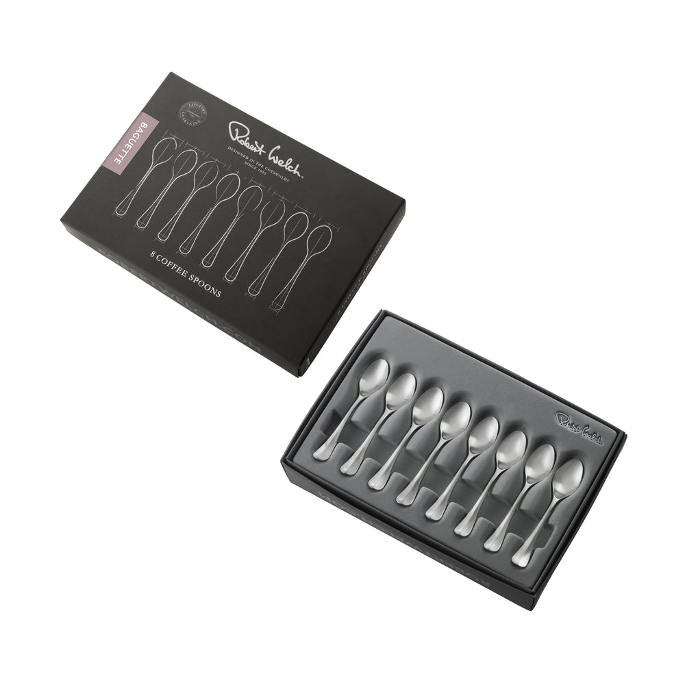 Baguette Satin Coffee / Espresso Spoon, Set of 8