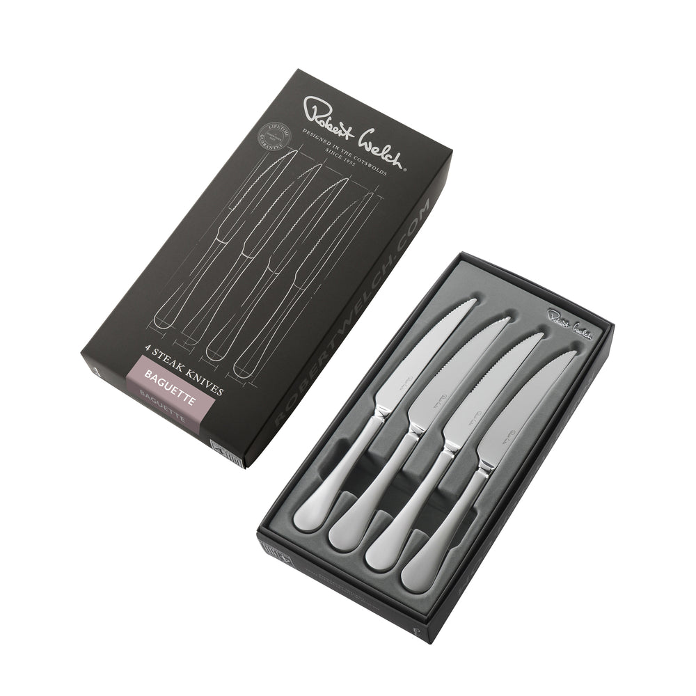 Baguette Satin Steak Knife, Set of 4
