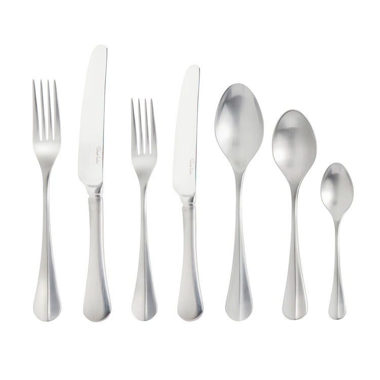 Baguette Satin Cutlery Set, 84 Piece for 12 People
