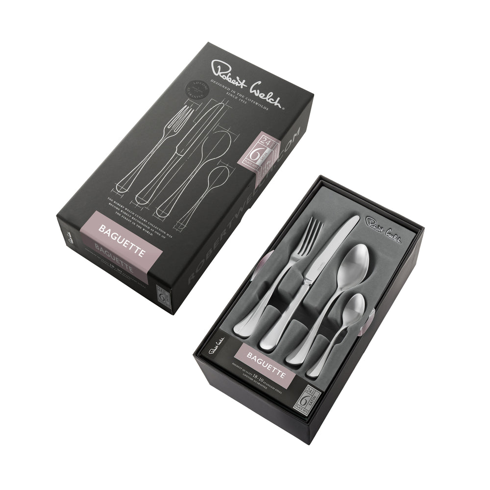 Baguette Satin Cutlery Set, 24 Piece for 6 People