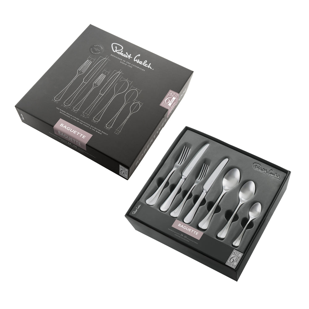 Baguette Satin Cutlery Set, 42 Piece for 6 People