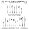Baguette Vintage Cutlery Set, 24 Piece for 6 People - 6 Free Steak Knives