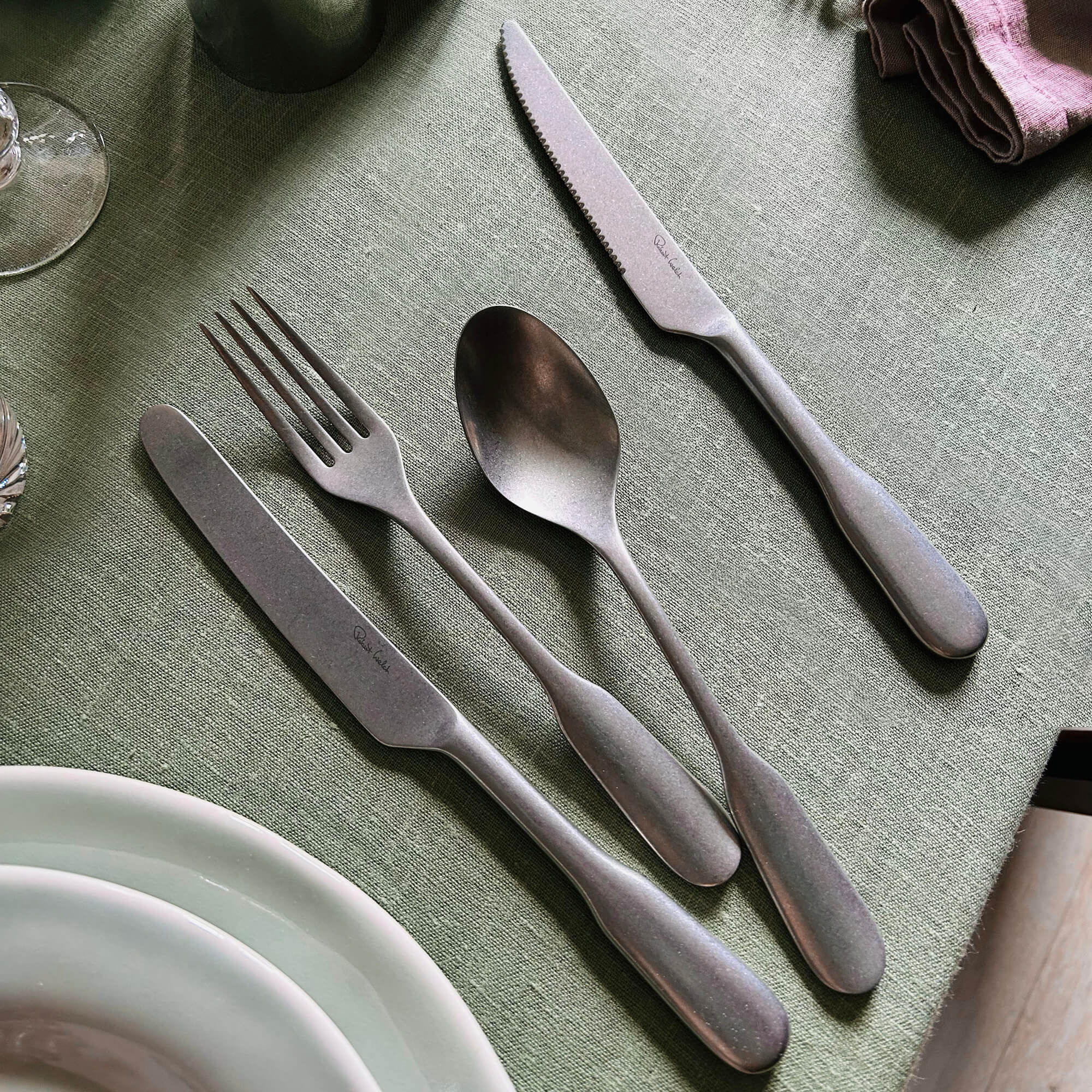 English Fiddle Vintage Cutlery Set | 42 Piece for 6 People