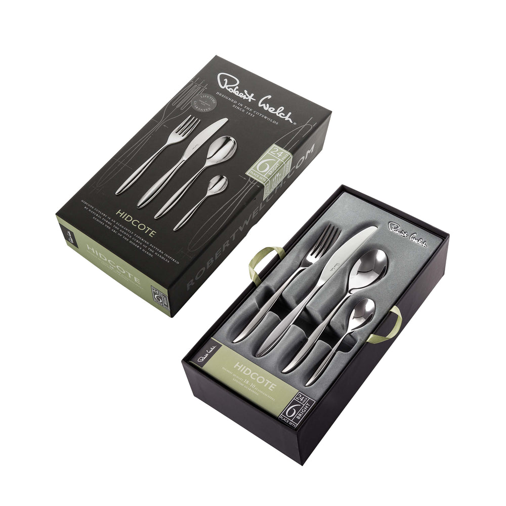 Hidcote Bright Cutlery Set, 30 Piece for 6 People - 6 Free Steak Knives