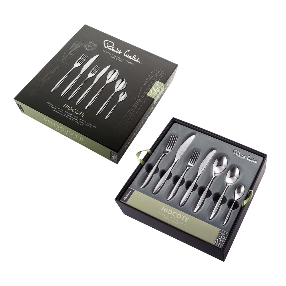 Hidcote Bright Cutlery Set, 64 Piece for 8 People - 8 Free Steak Knives