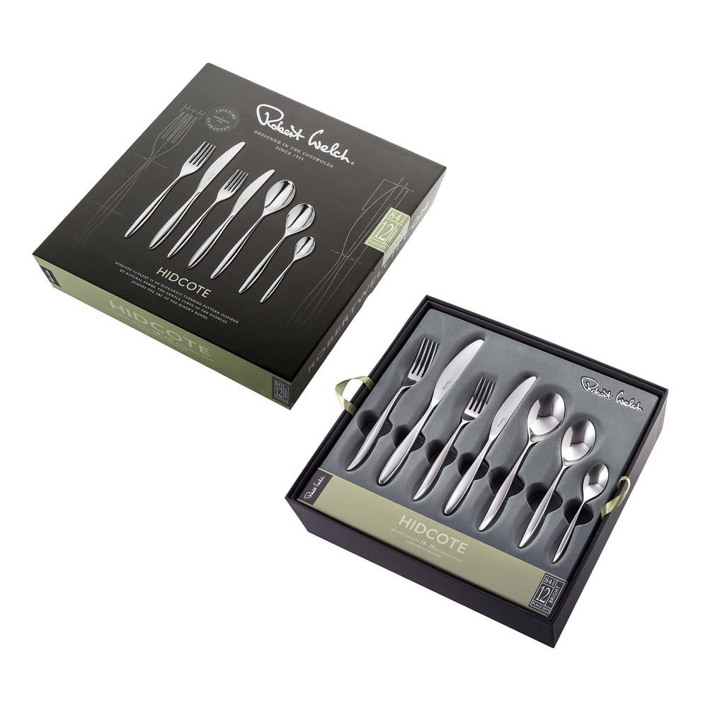 Hidcote Bright Cutlery Set, 96 Piece for 12 People - 12 Free Steak Knives