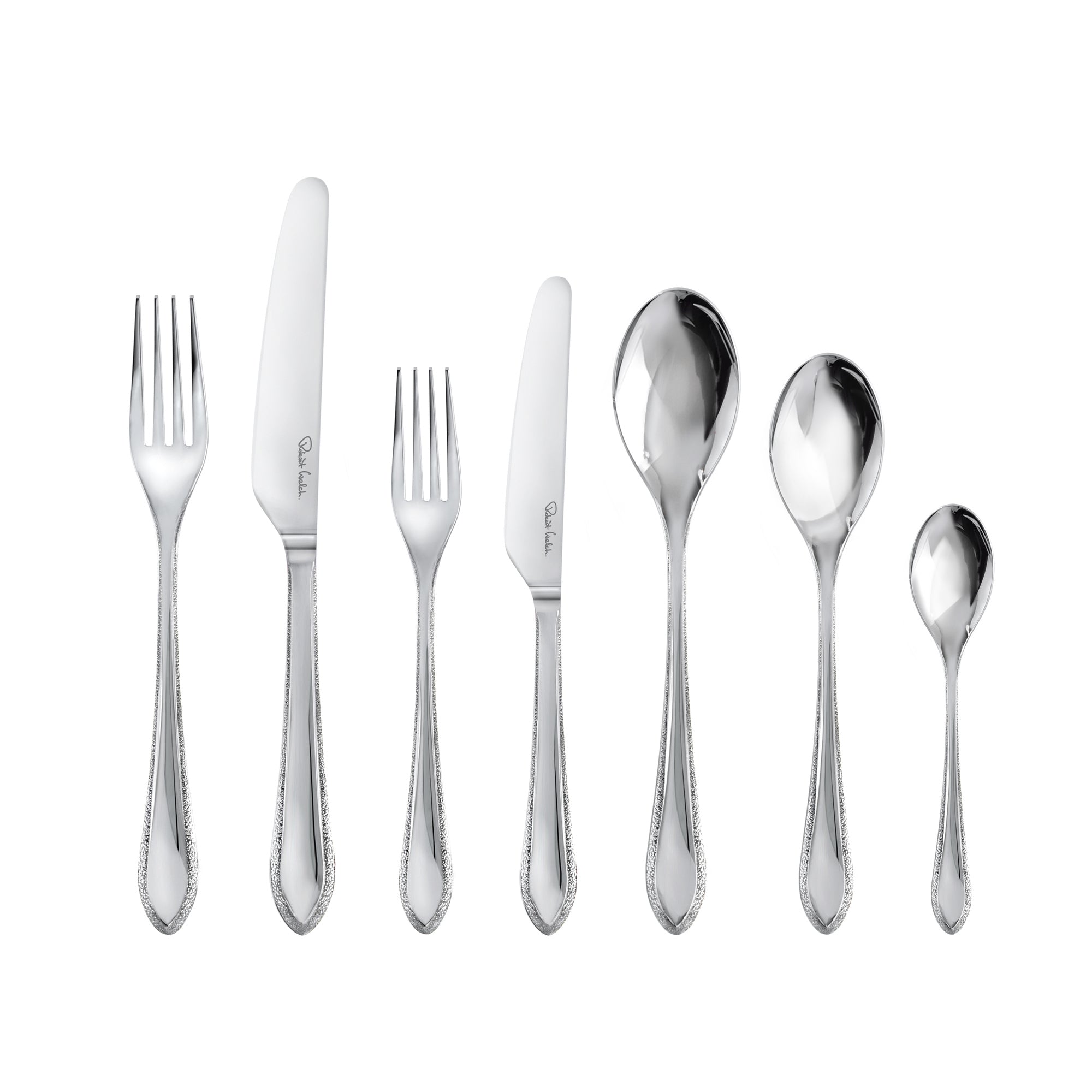 Kemble Texture Bright Cutlery Set | 56 Piece for 8 People