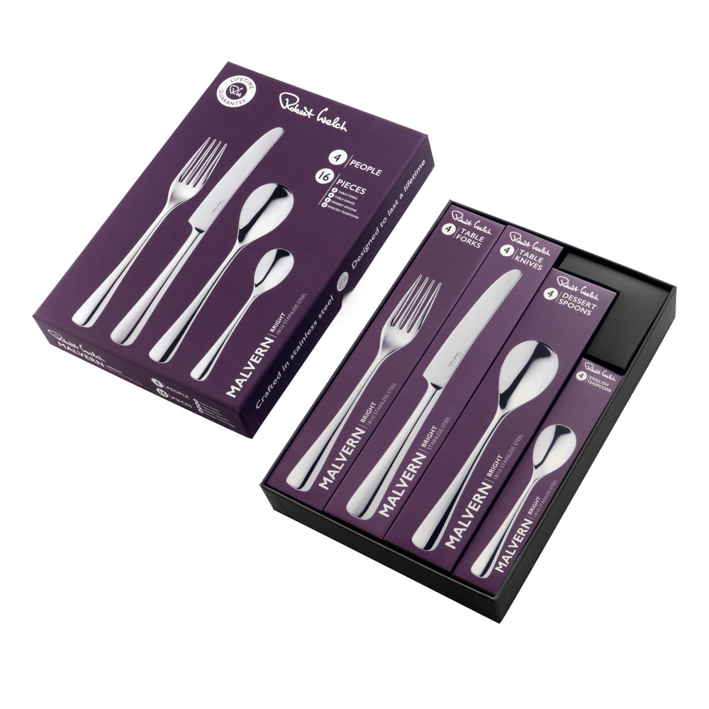 Malvern Bright Cutlery Set, 16 Piece for 4 People