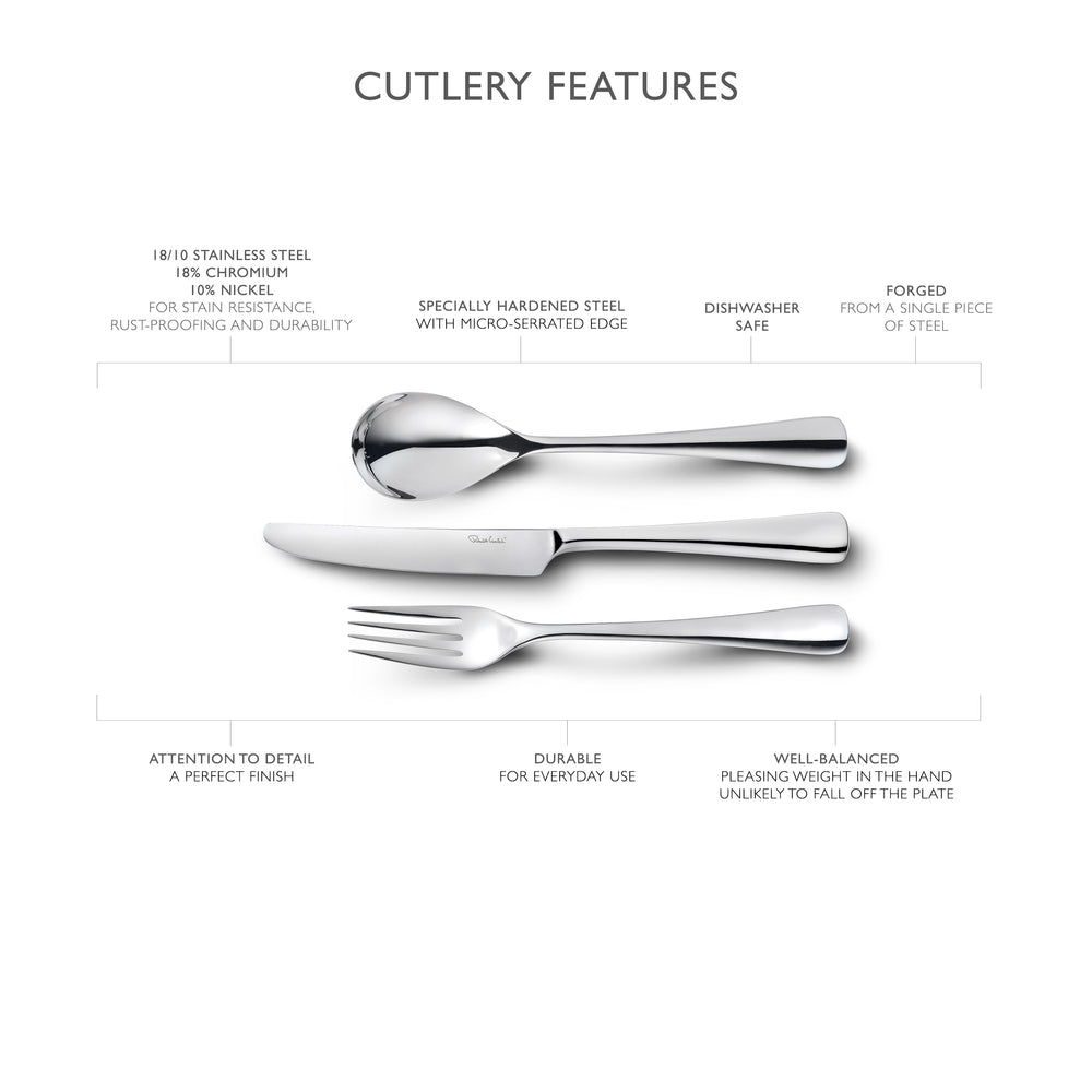 Malvern Bright Cutlery Set, 16 Piece for 4 People