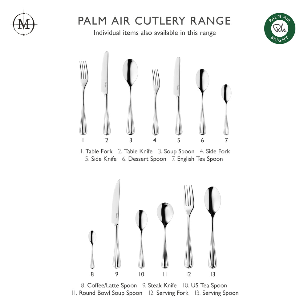 Palm Air Bright Coffee / Espresso Spoon, Set of 8