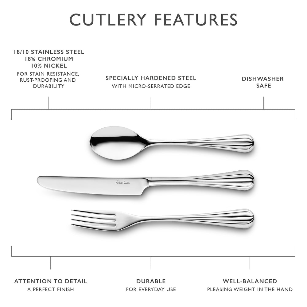 Palm Air Bright Cutlery Set, 56 Piece for 8 People