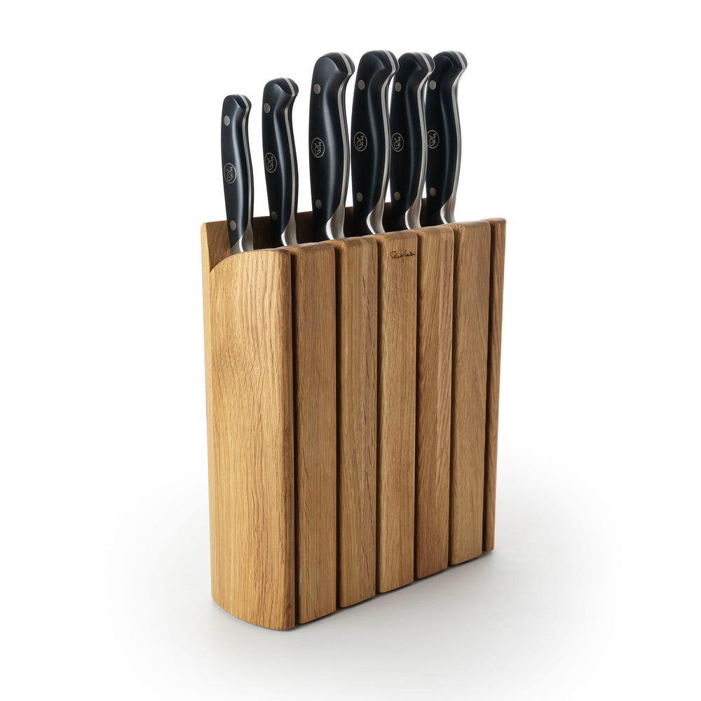 Professional Book Oak Knife Block Set
