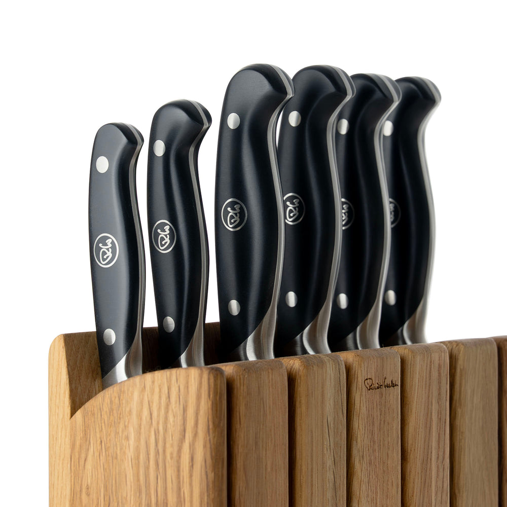 Professional Book Oak Knife Block Set
