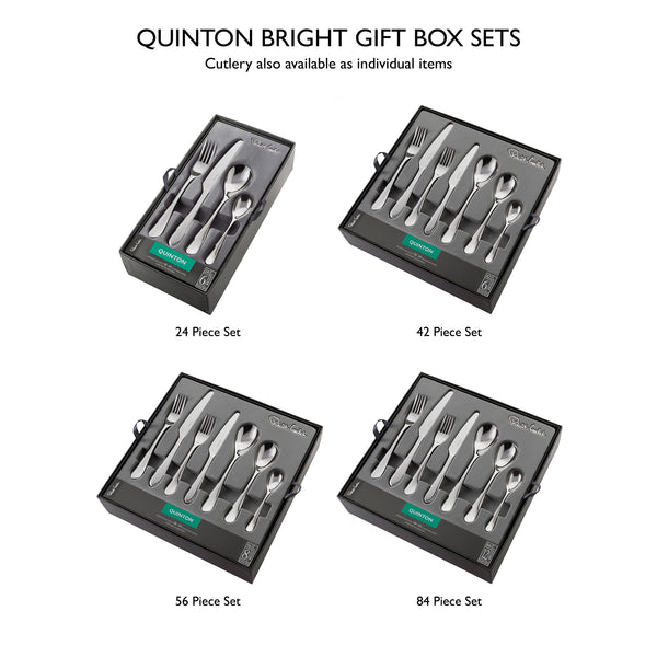 Quinton Bright Cutlery Set, 56 Piece for 8 People