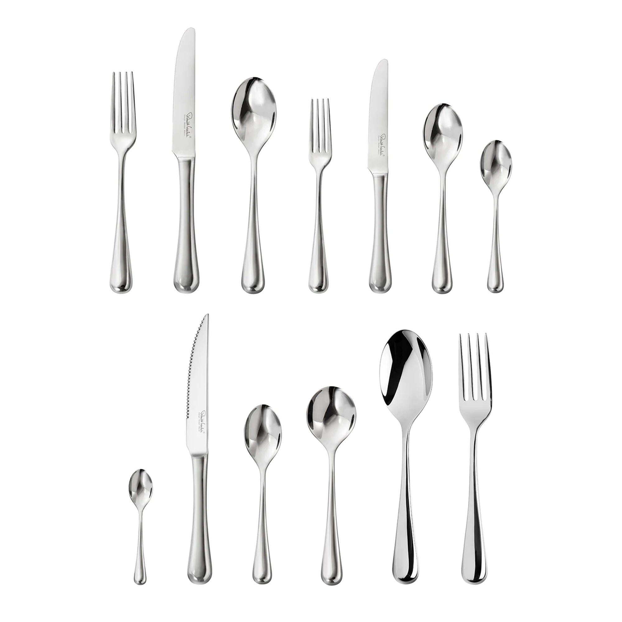 Radford Air Bright Cutlery Set | 84 Piece for 12 People