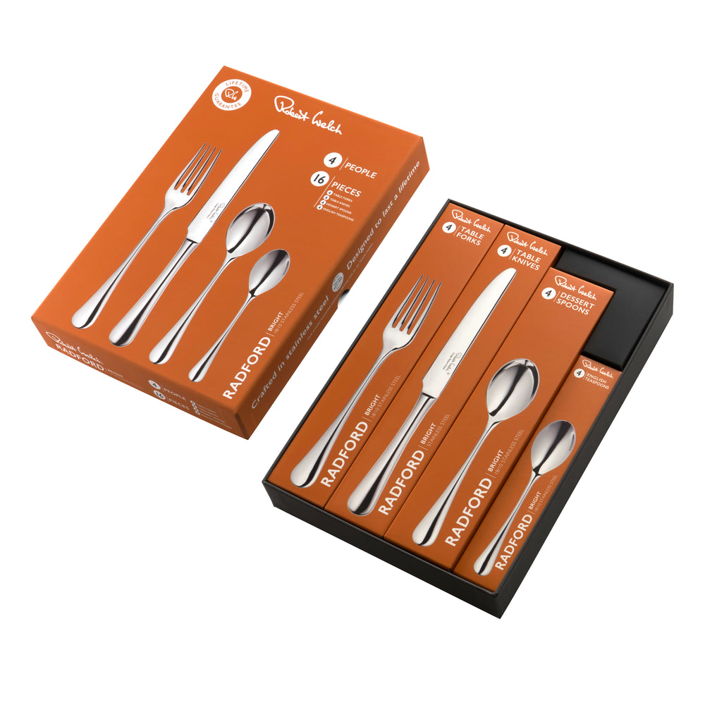 Radford Bright Cutlery Set, 16 Piece for 4 People