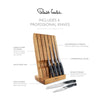 Professional Angle Oak Knife Block Set