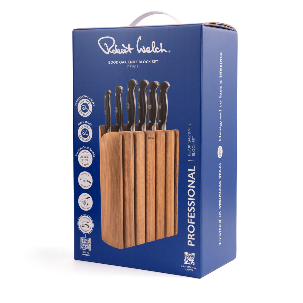 Professional Book Oak Knife Block Set