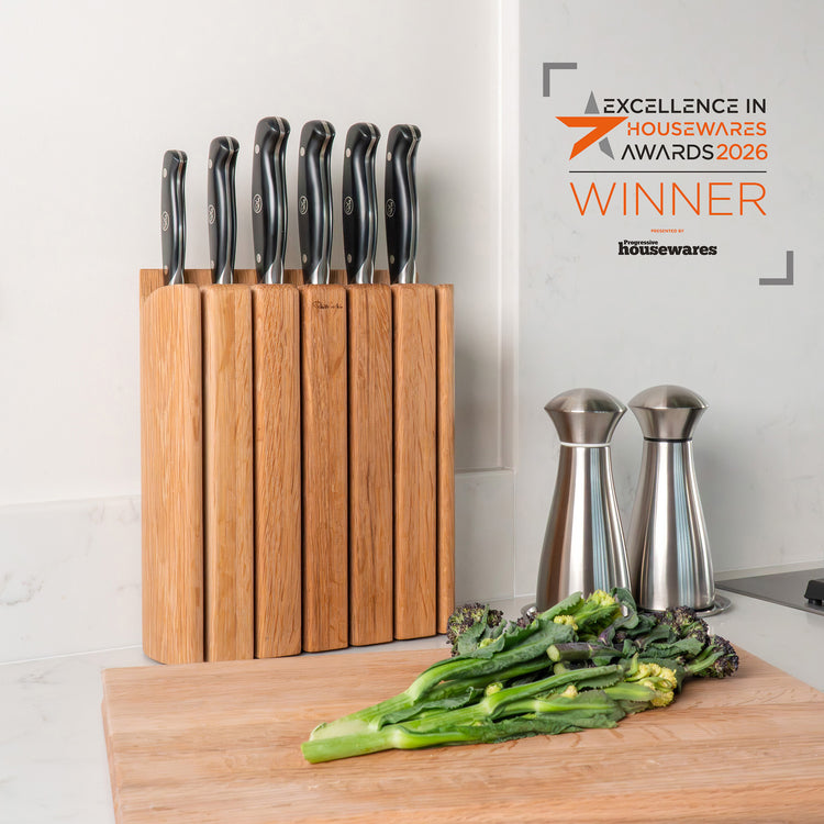 Professional Book Oak Knife Block Set
