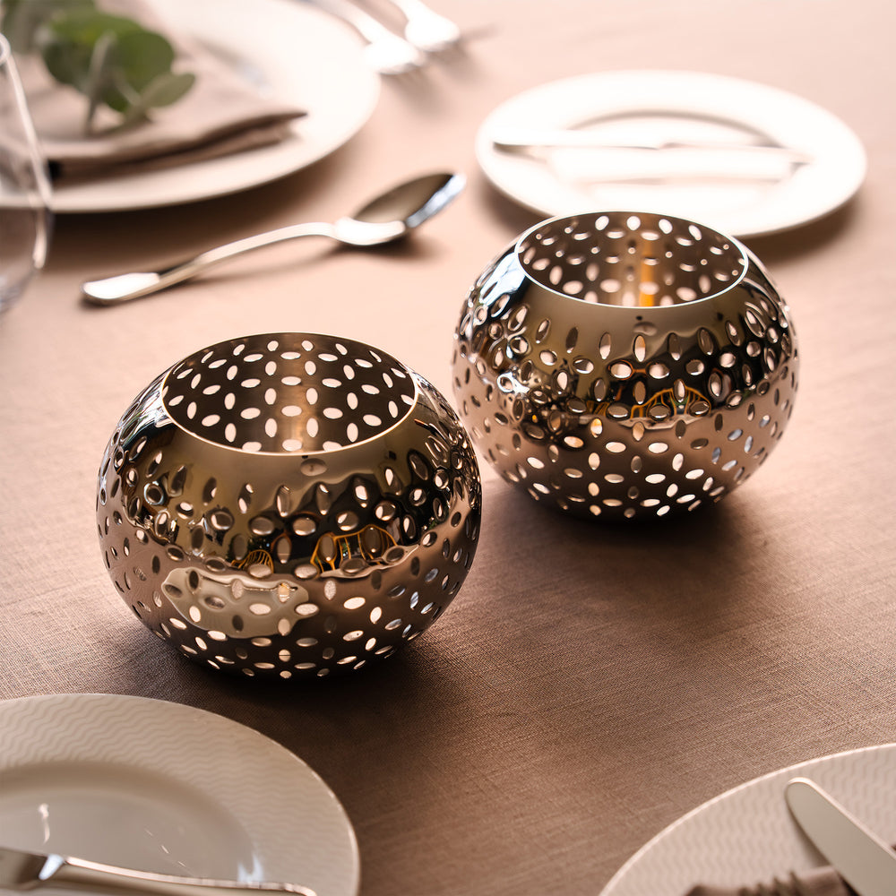 Sesame Tealight Holder Large, Set of 2