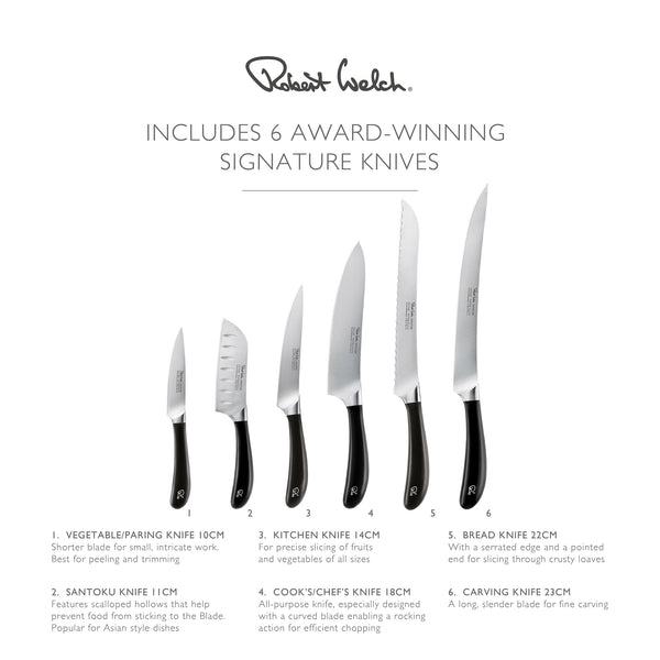 Signature Prism Oak Knife Block Set with Knife Sharpener