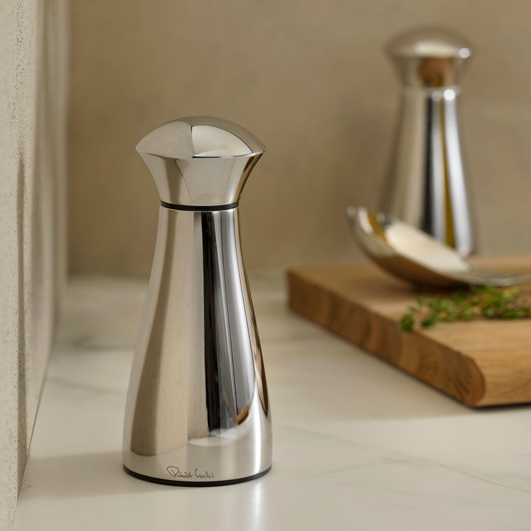 Signature Bright Stainless Steel Small Black Pepper Mill