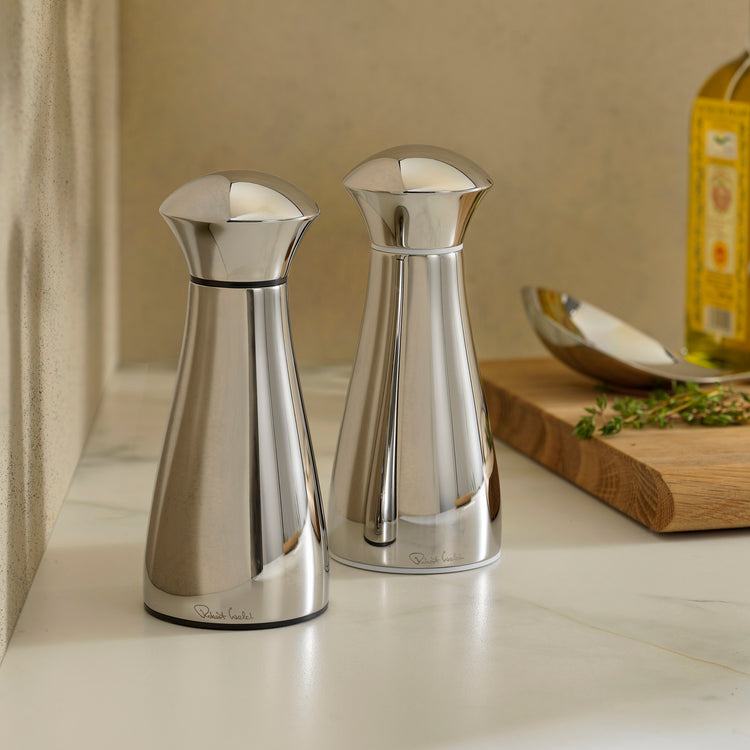 Signature Bright Stainless Steel Small Mills and Tray Set