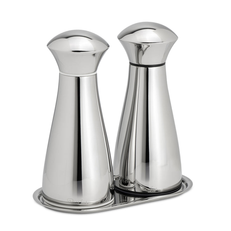Signature Bright Stainless Steel Small Mills and Tray Set