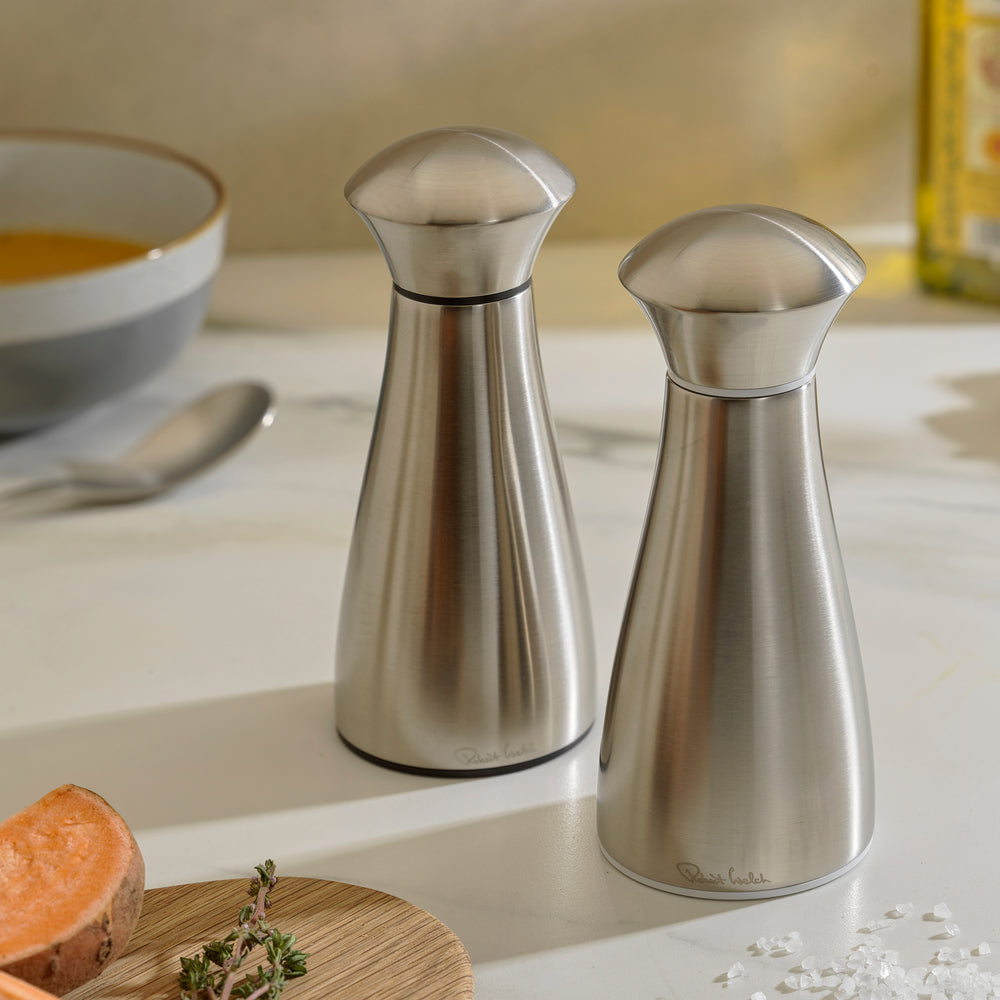 Signature Satin Stainless Steel Small Mills and Tray Set