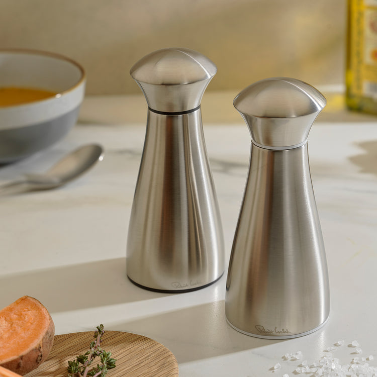 Signature Satin Stainless Steel Small Mills and Tray Set