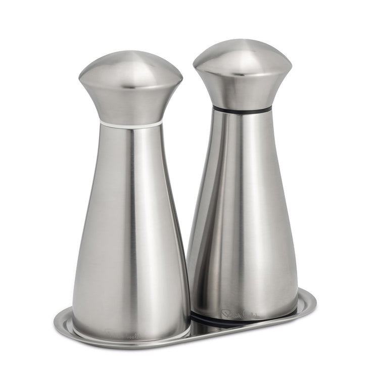 Signature Satin Stainless Steel Small Mills and Tray Set