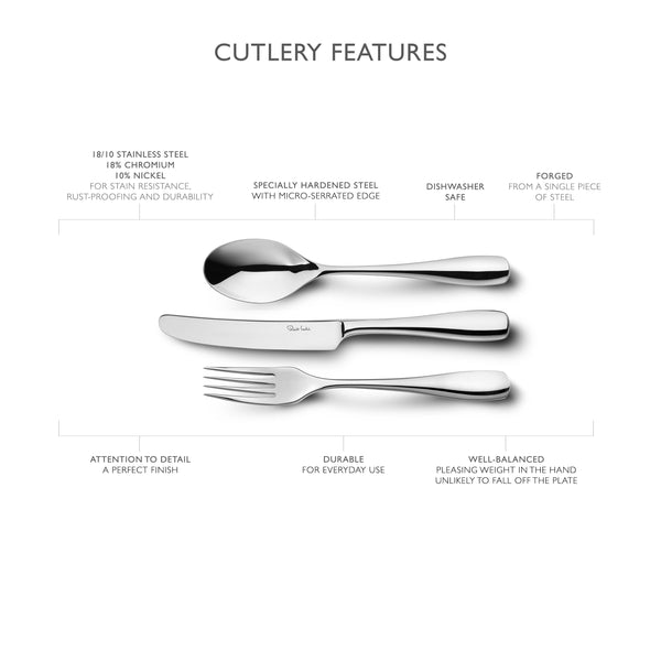 Warwick Bright Cutlery Set, 30 Piece for 6 People - 6 Free Steak Knives