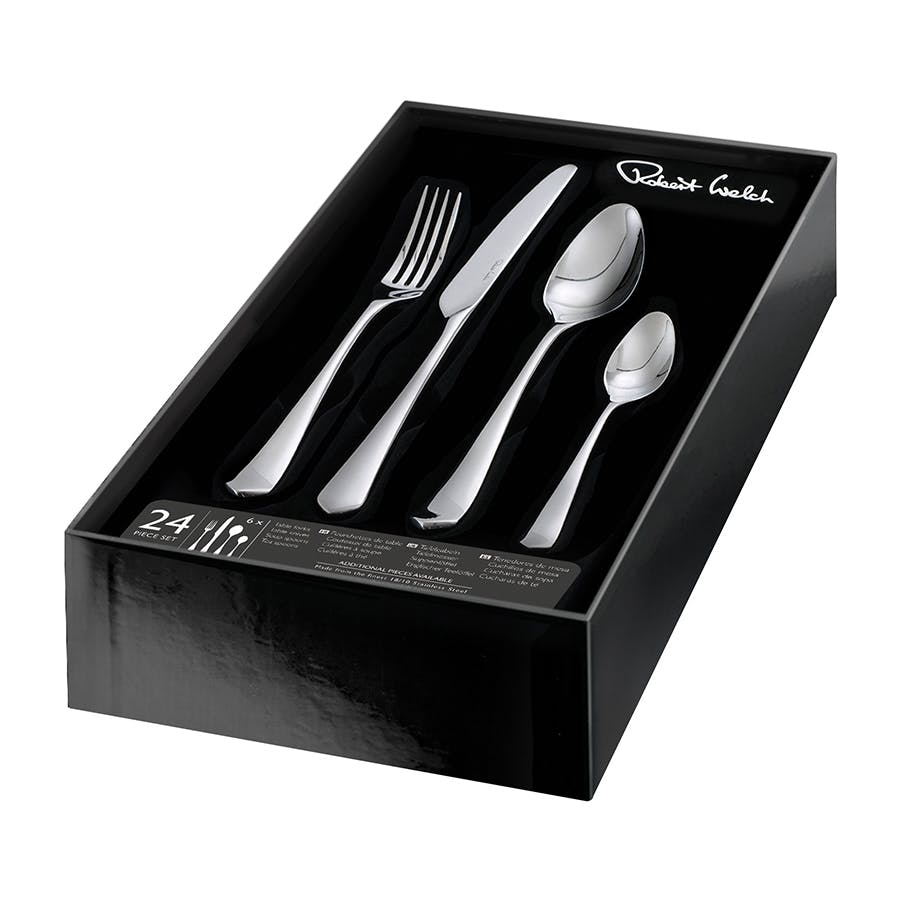 Westbury Bright Cutlery Set, 30 Piece for 6 People - 6 Free Steak Knives