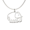 Elephant Necklace and Drop Earrings Set