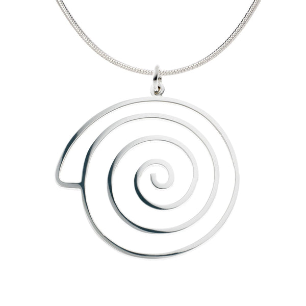 Spiral Necklace and Drop Earrings Set (Large pendant)