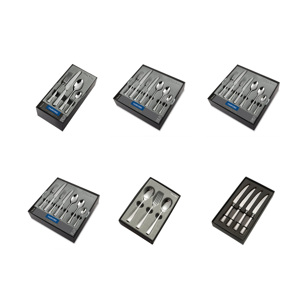 Fairford Bright Cutlery Set, 24 Piece for 6 People