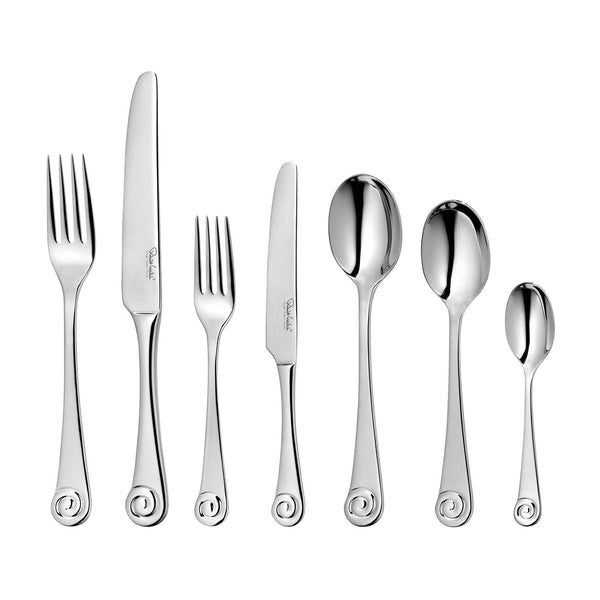 Ammonite Bright Cutlery Set, 56 Piece for 8 People