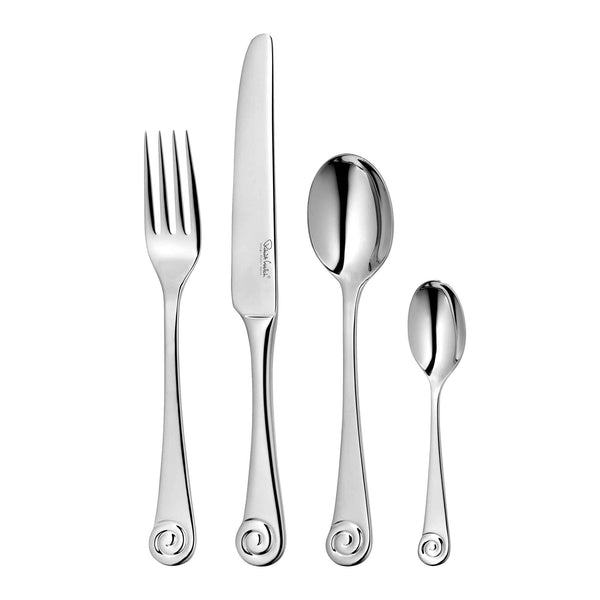 Ammonite Bright Cutlery Set, 24 Piece for 6 People