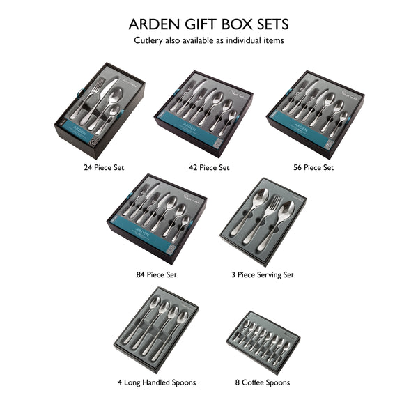 Arden Bright Cutlery Set, 24 Piece for 6 People