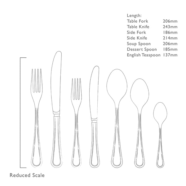 Aston Bright Cutlery Place Setting, 7 Piece